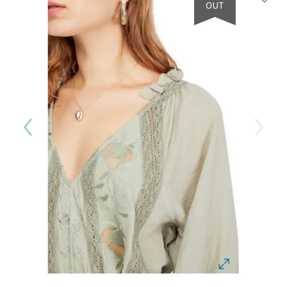 NEW Free People Sivan Embroidered Blouse - Picture 4 of 10